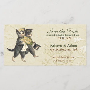 Save The Date Mariage de chats Posh Enregistrer la date