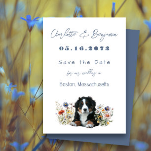 Save The Date Mariage de chien de montagne bernois Sauvez la dat