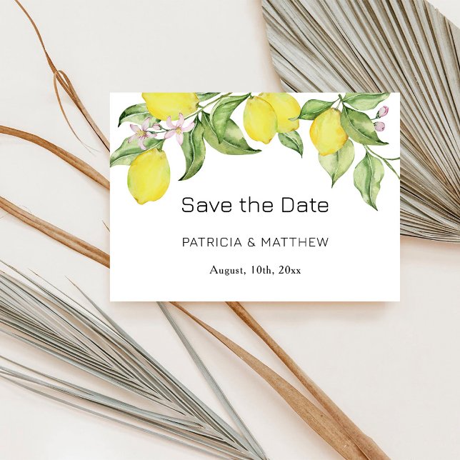 Save The Date Mariage de citron d'été Enregistrer la date (Créateur téléchargé)