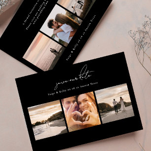 Save The Date mariage de collage multi photo moderne simple
