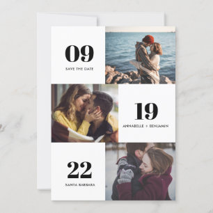 Save The Date Mariage de collage photo moderne