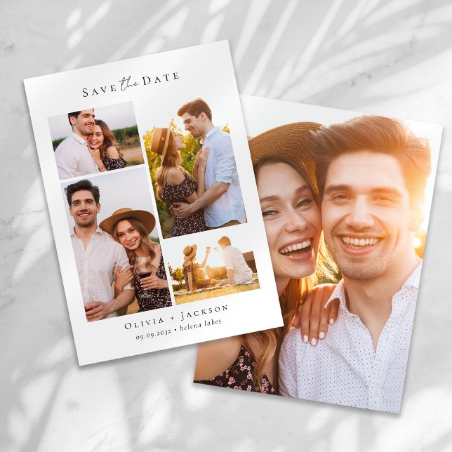 Save The Date Mariage de collection multi-photos moderne (Créateur téléchargé)