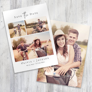 Save The Date Mariage de collection multi-photos moderne