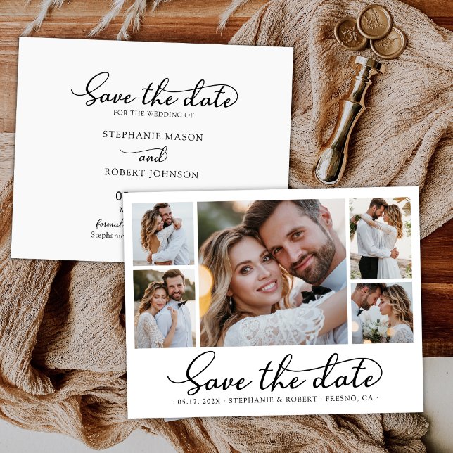 Save The Date Mariage de collection photo stylish 3 (Créateur téléchargé)