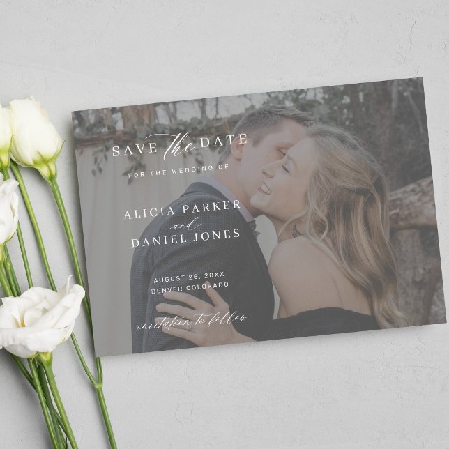 Save The Date Mariage de couverture photo moderne (Créateur téléchargé)