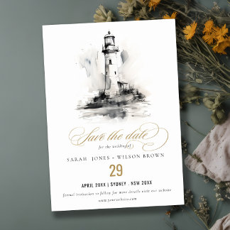 Save The Date Mariage de croquis noir et blanc