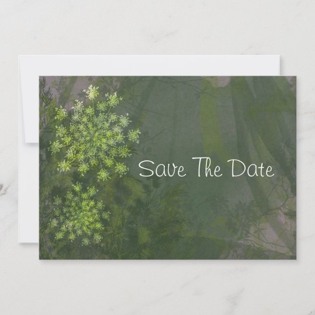 Save The Date Mariage de dentelle de la reine Anne Sauvegarder l (Devant)