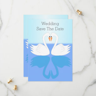 Save The Date Mariage de design Swans
