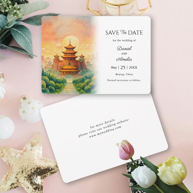 Save The Date Mariage de destination à Beijing, Chine   (Beijing  China Destination  Save The Date)