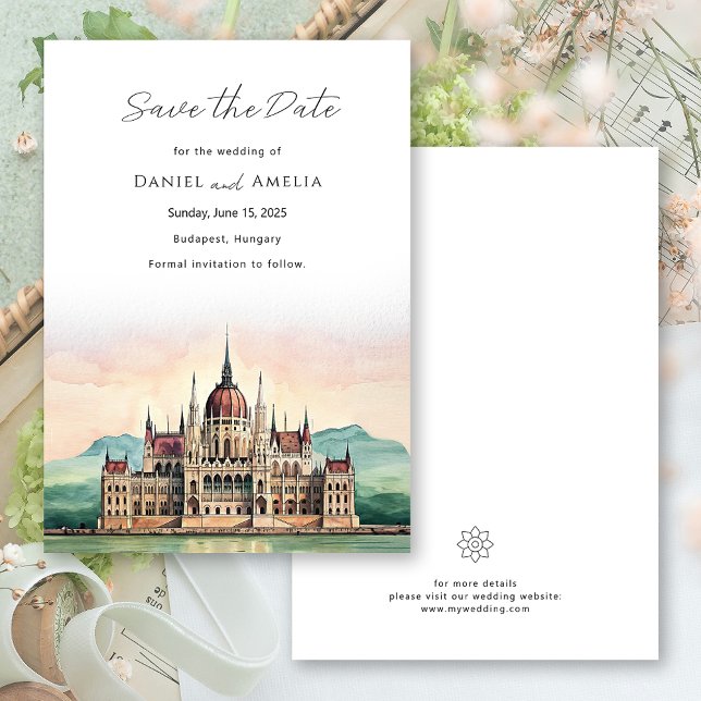 Save The Date Mariage de destination à Budapest Hongrie Enregist (Budapest Hungary Destination Wedding Save The Date)