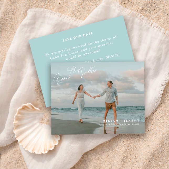 Save The Date Mariage de destination à la plage Enregistrez la d (Créateur téléchargé)