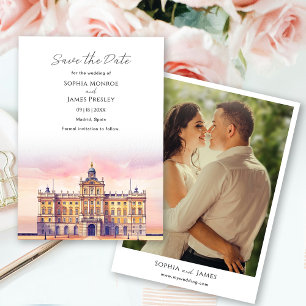 Save The Date Mariage de destination à Madrid Espagne