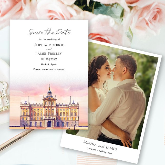 Save The Date Mariage de destination à Madrid Espagne (Madrid Spain Destination Wedding Save The Date)