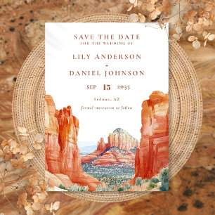 Save The Date Mariage de destination aquarelle dans le désert mo