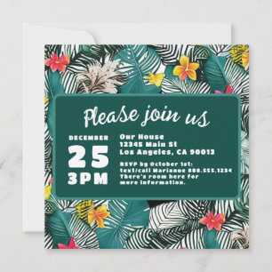 Save The Date Mariage de Destination dans la Jungle Tropicale de