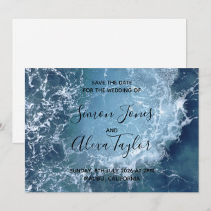 Save The Date Mariage de destination de plage, sauvez la date