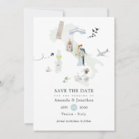 Mariage de destination en Aquarelle italienne