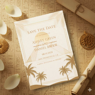 Save The Date Mariage de Destination Pyramides de Gizeh Égypte A