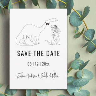Save The Date Mariage de dinosaures drôle Enregistrez la date