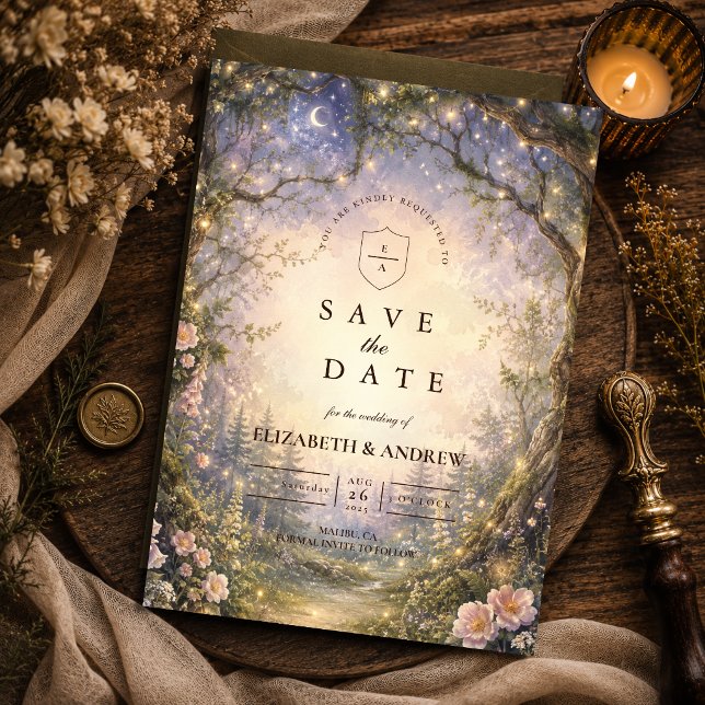 Save The Date Mariage de Fée de la Forêt Enchantée (Créateur téléchargé)