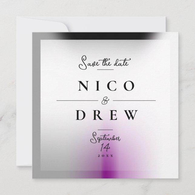 Save The Date Mariage de Fierté Démisexuelle Élégante  (Devant)