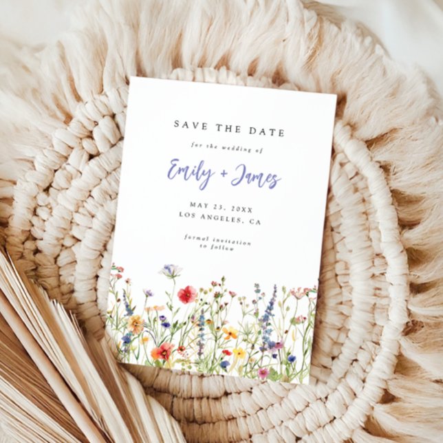 Save The Date Mariage de Fleur Sauvage Enregistrer la Date (Créateur téléchargé)