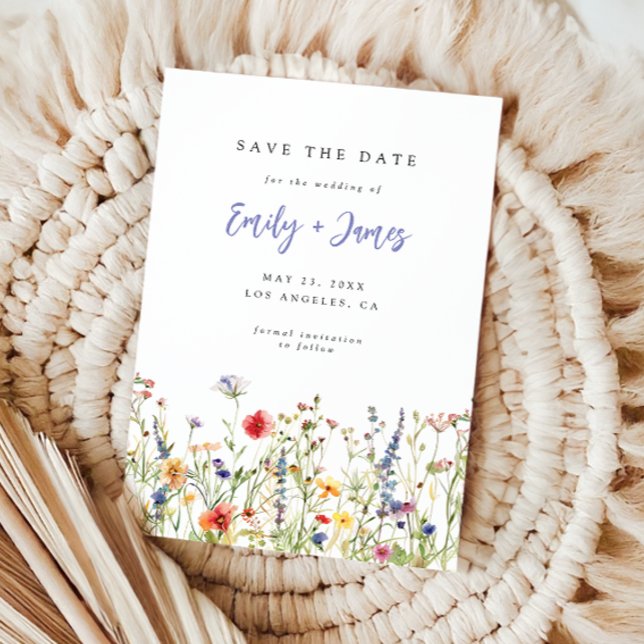 Save The Date Mariage de Fleur Sauvage Enregistrer la Date (Créateur téléchargé)