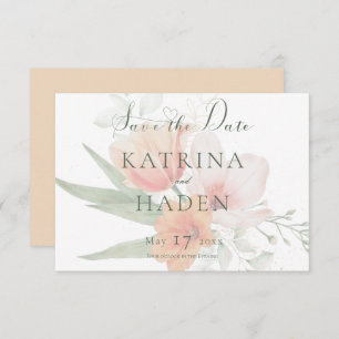 Save The Date Mariage de fleurs vert bracelet & sage