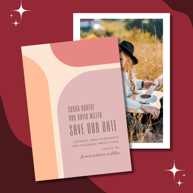 Save The Date Mariage de formes Abstraites modernes (Créateur téléchargé)