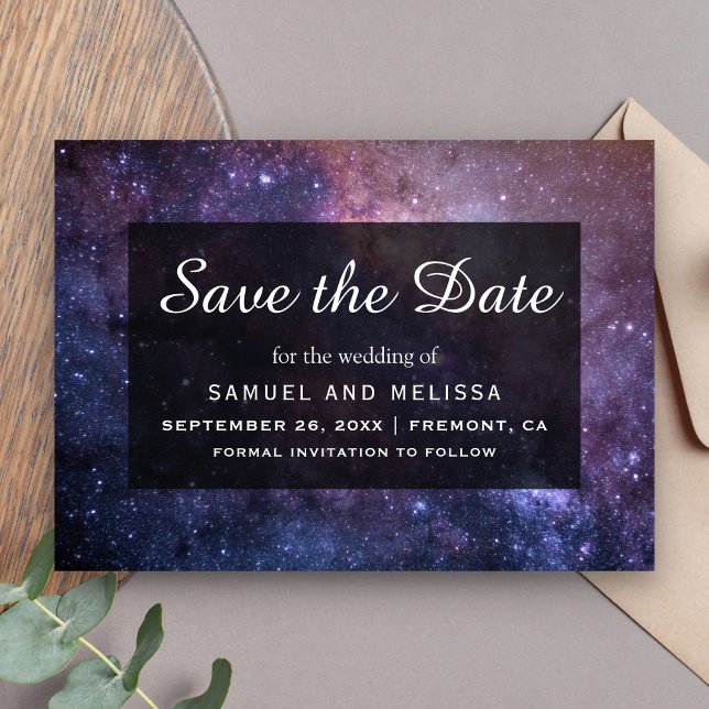 Save The Date Mariage de galaxie de l'univers spatial (Créateur téléchargé)