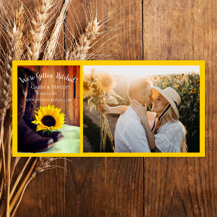 Save The Date Mariage de grange Western Country Sunflower