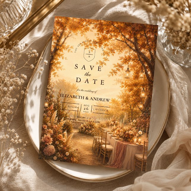 Save The Date Mariage de jardin enchanté d'automne (Créateur téléchargé)