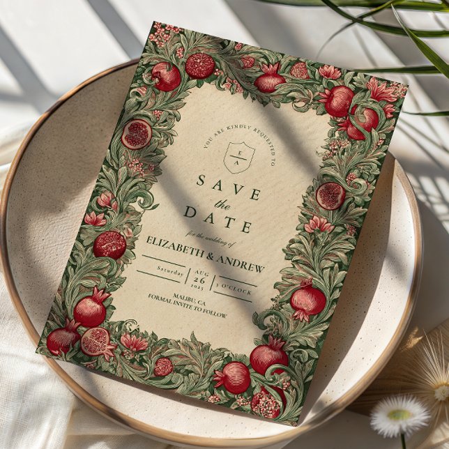 Save The Date Mariage de Jardin Grenade Vintage (Créateur téléchargé)