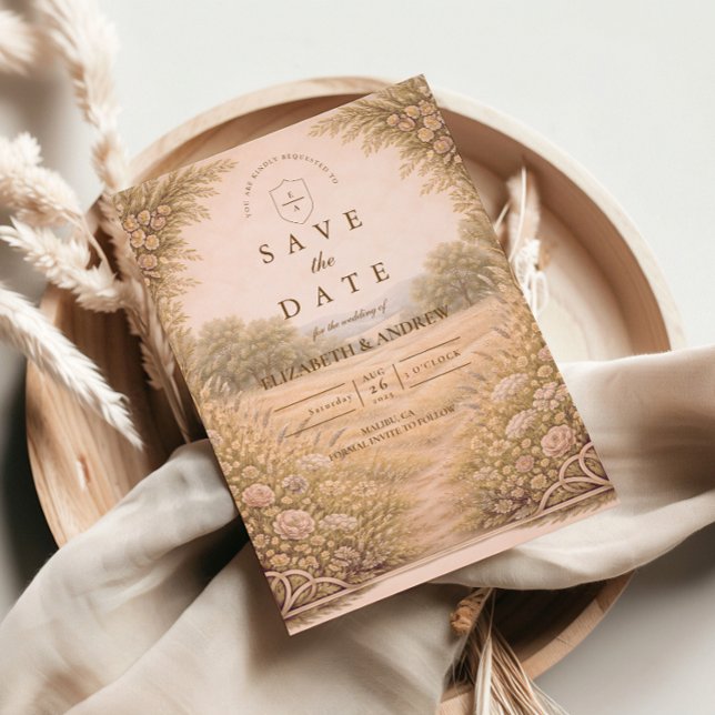 Save The Date Mariage de jardin rustique à la campagne (Créateur téléchargé)