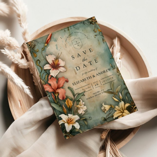 Save The Date Mariage de Jardin Tropical Vintage (Créateur téléchargé)