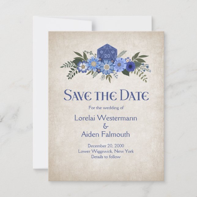 Save The Date Mariage de jeu de dés RPG (Devant)