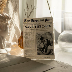 Save The Date Mariage de journal photo unique