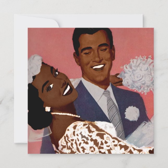 Save The Date Mariage de la mariée noire (Devant)