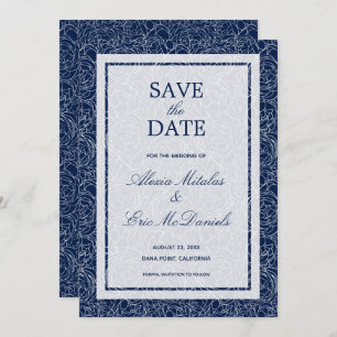 Save The Date Mariage de la marine florale
