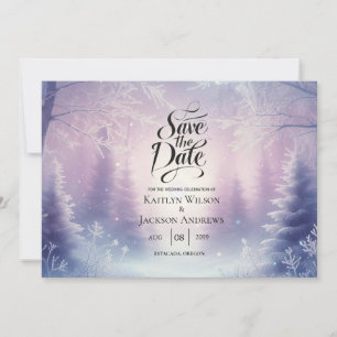 Save The Date Mariage de la Snowfall de Lavande