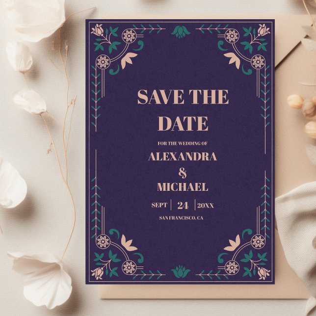 Save The Date Mariage de livres vintage (Créateur téléchargé)