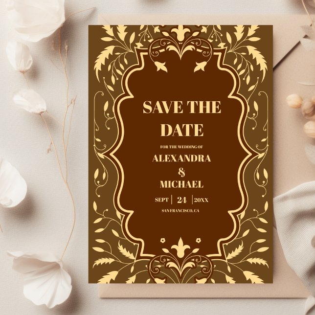 Save The Date Mariage de livres vintage (Créateur téléchargé)