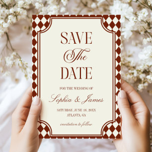Save The Date Mariage de Luxe Bourgeoisie Bourgeoise Bourgogne I