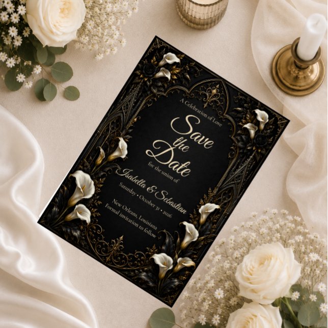 Save The Date Mariage de Luxe Gothique (Créateur téléchargé)