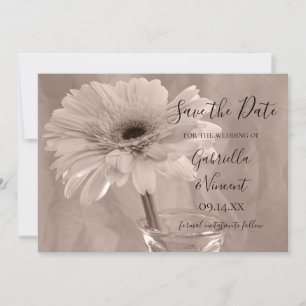 Save The Date Mariage de marguerite rose pâle Enregistrer la dat