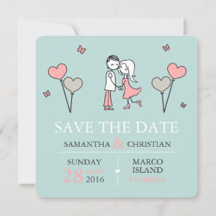 Save The Date Mariage de mariée et de chambre Enregistrer la dat