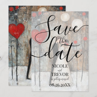 Save The Date Mariage de mariée et de marié fantaisiste personna