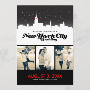 Save The Date Mariage de New York Économisez la date