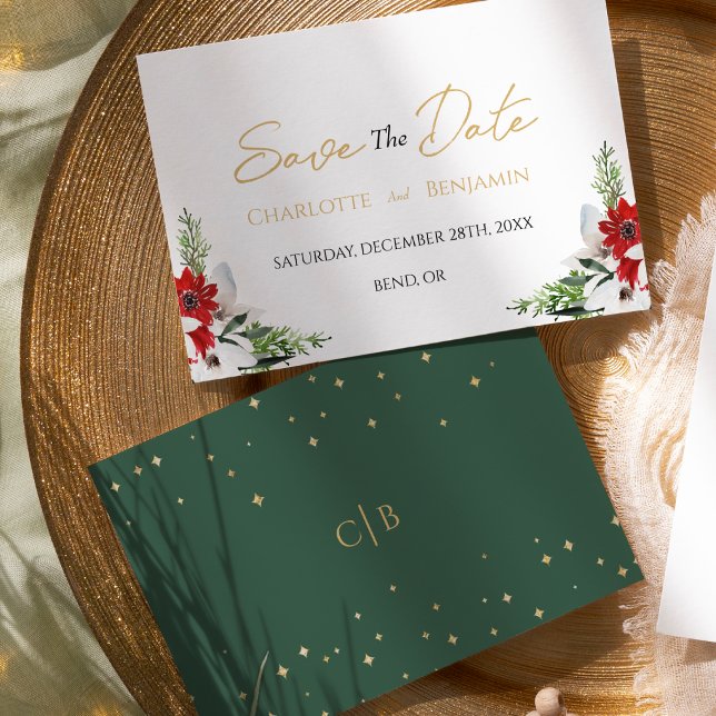 Save The Date Mariage de Noël classique simple (Créateur téléchargé)