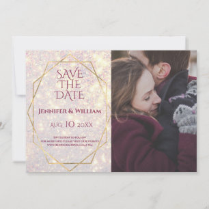 Save The Date Mariage de Parties scintillant de lavande rose inc